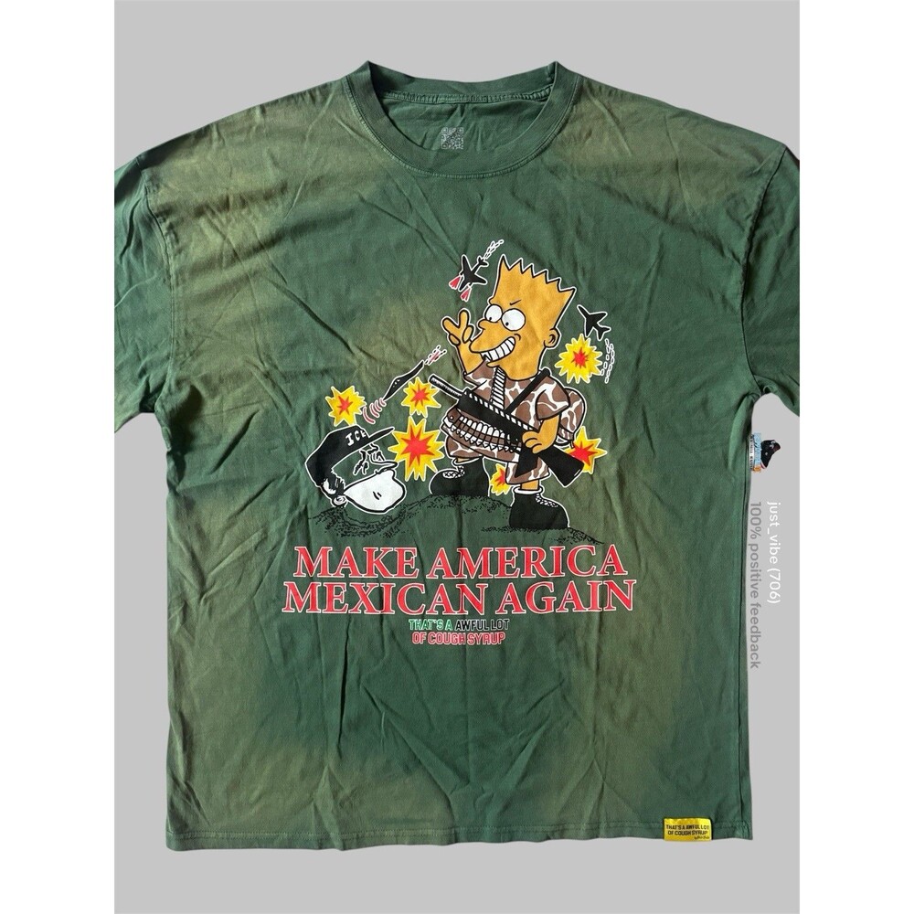 That's A Awful Lot Of Cough Syrup Make America Mexican Again Tee Men’s 2XL NWOT - Picture 3 of 5